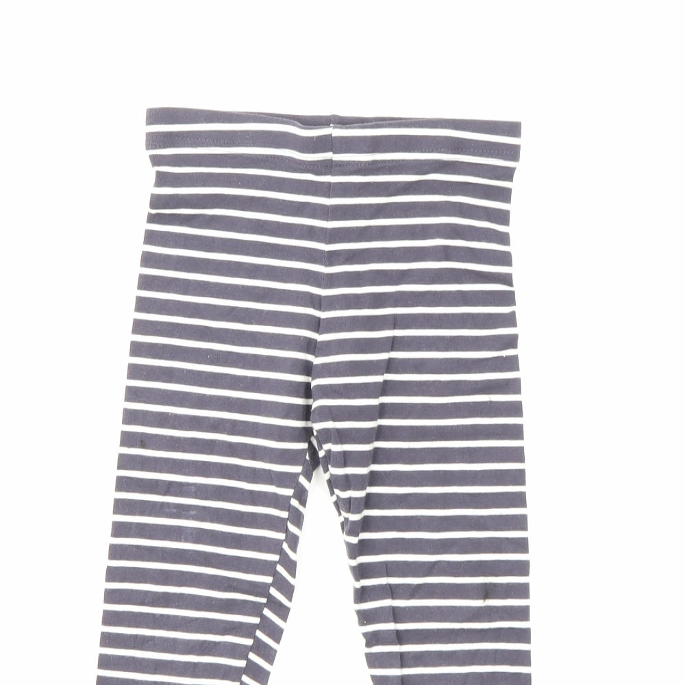 George Girls Grey Striped  Jegging Trousers Size 5-6 Years