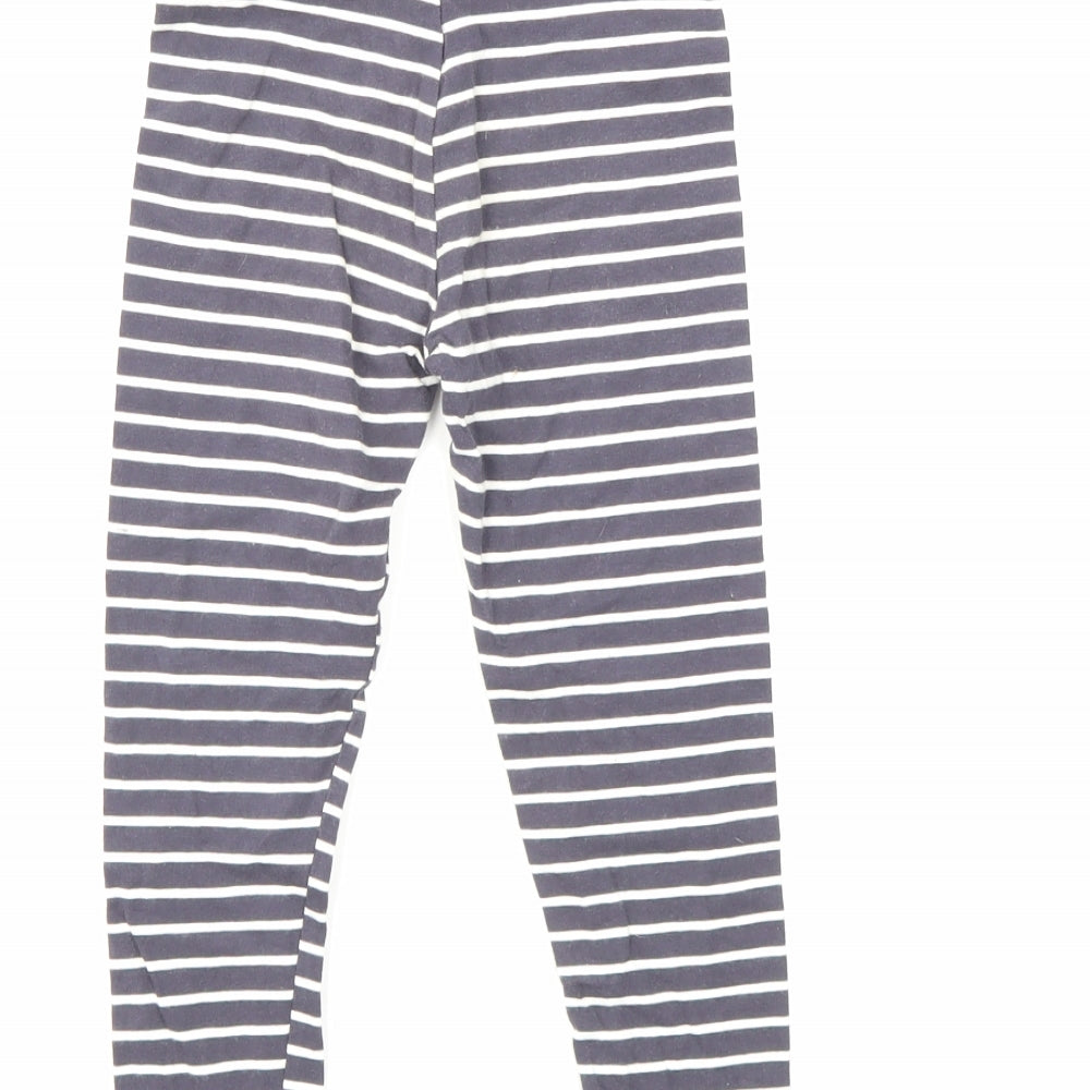 George Girls Grey Striped  Jegging Trousers Size 5-6 Years