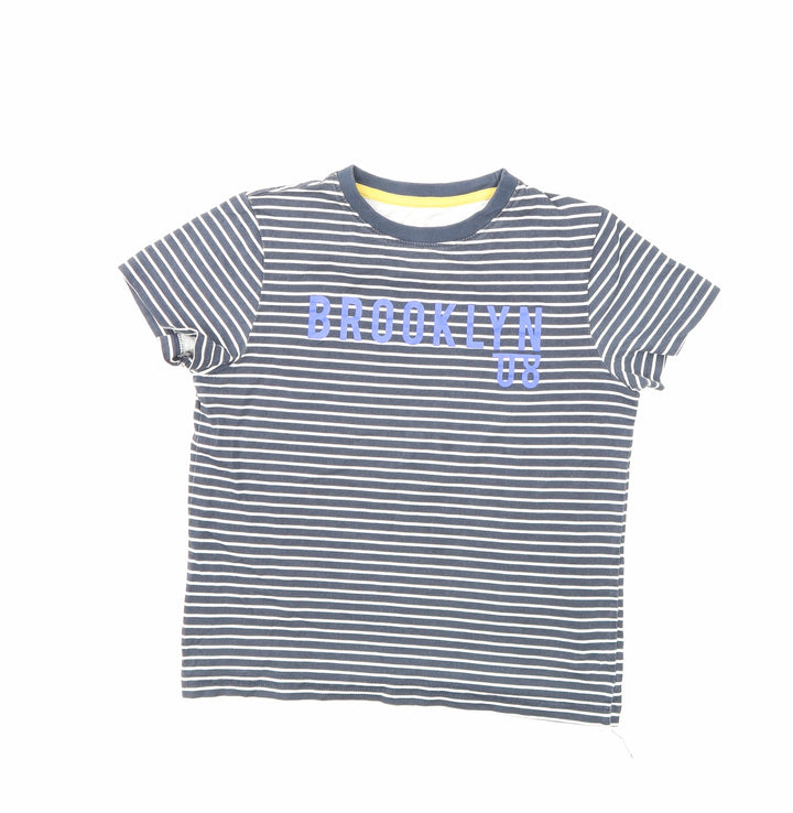 VERY  Boys Blue Striped  Basic T-Shirt Size 7-8 Years