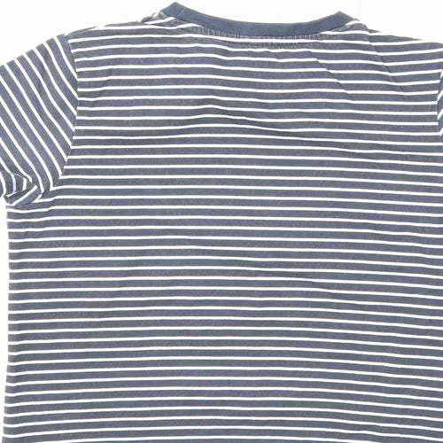 VERY  Boys Blue Striped  Basic T-Shirt Size 7-8 Years