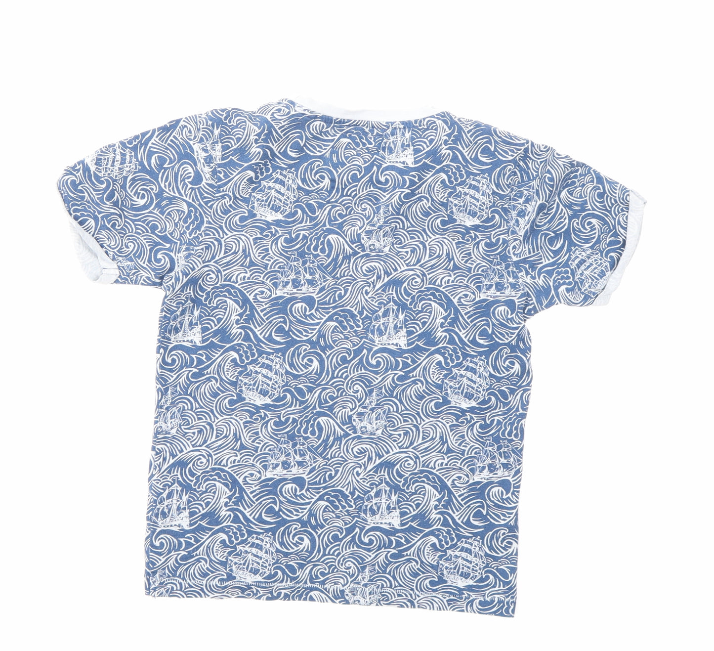 TU Boys Blue Geometric  Basic T-Shirt Size 7 Years