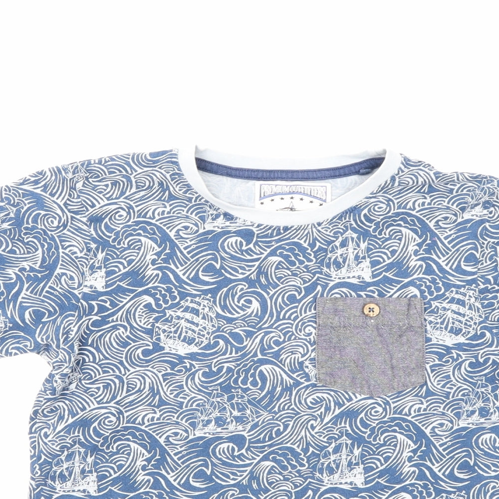 TU Boys Blue Geometric  Basic T-Shirt Size 7 Years