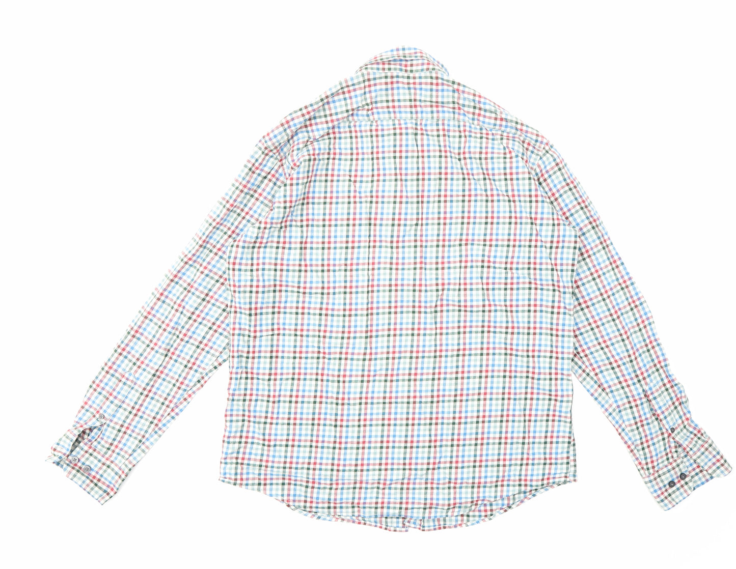 M&S Mens Multicoloured Check   T-Shirt Size L