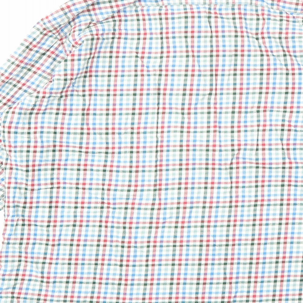 M&S Mens Multicoloured Check   T-Shirt Size L