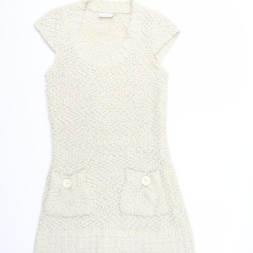 New Look Womens Ivory   Fit & Flare  Size 12