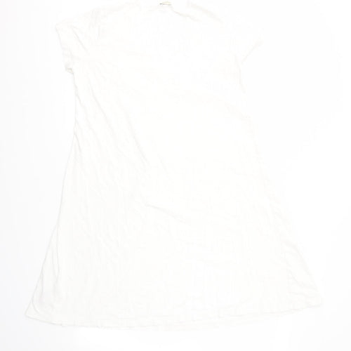 M&S Womens White   Fit & Flare  Size 12