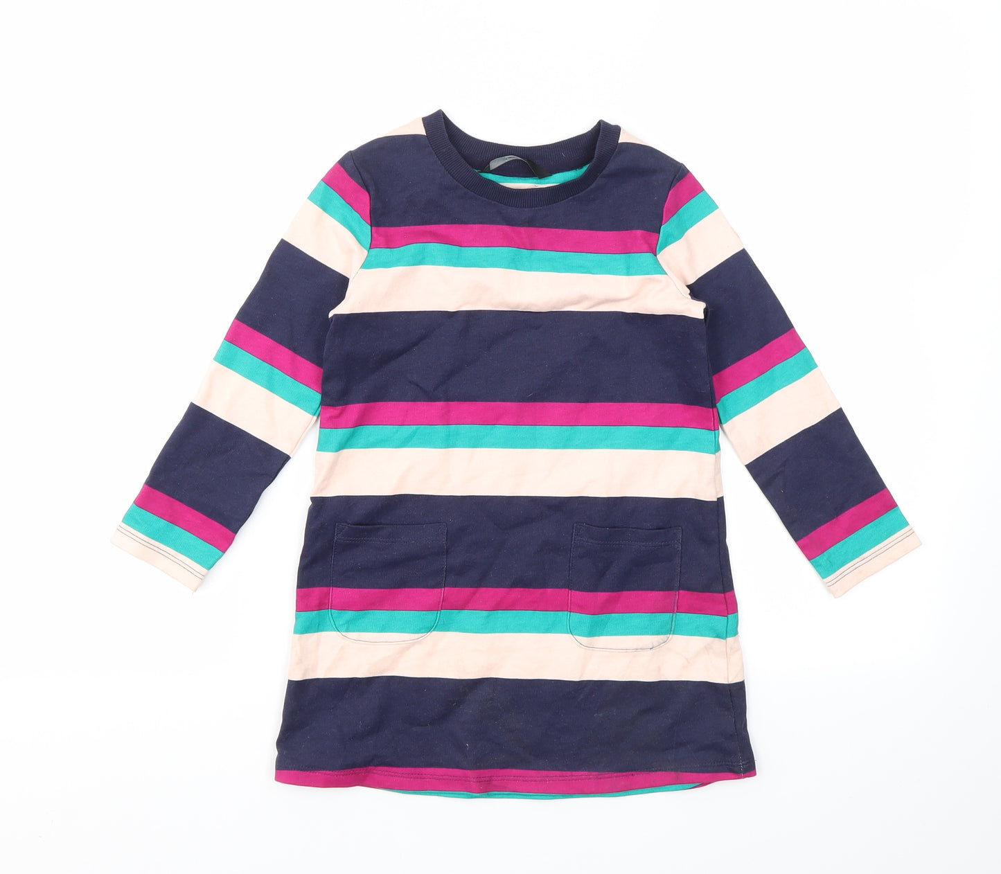 George Girls Multicoloured Striped  Fit & Flare  Size 3-4 Years
