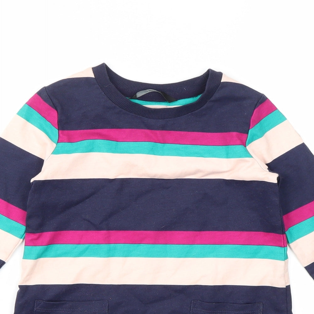 George Girls Multicoloured Striped  Fit & Flare  Size 3-4 Years