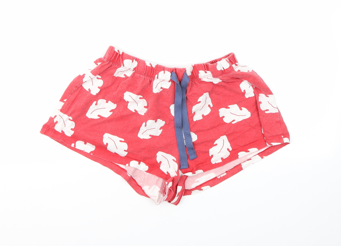 PRIMARK  Womens Red   Cut-Off Shorts Size 10 - STRECHY WAISTBAND
