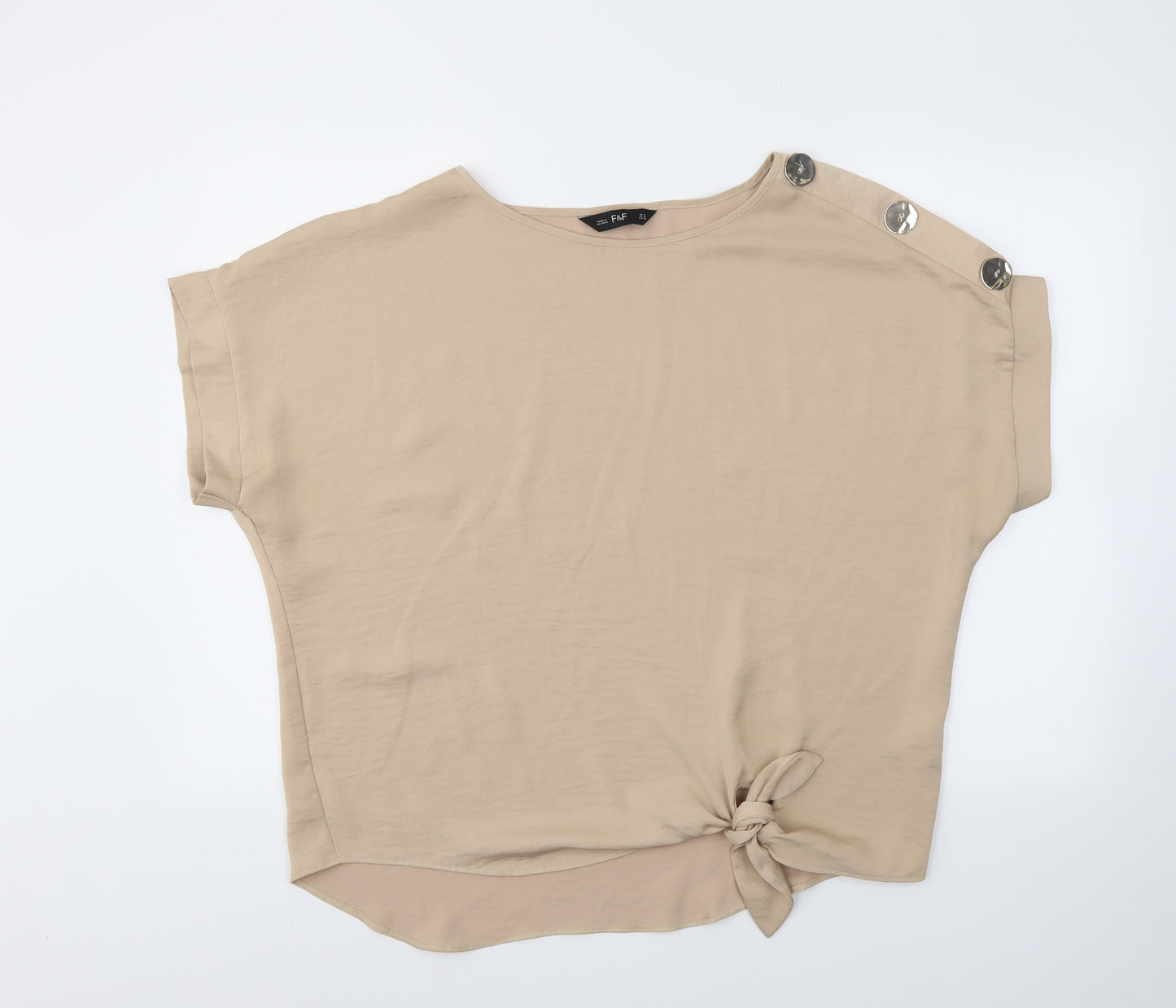 F&F Womens Beige   Basic Blouse Size 14