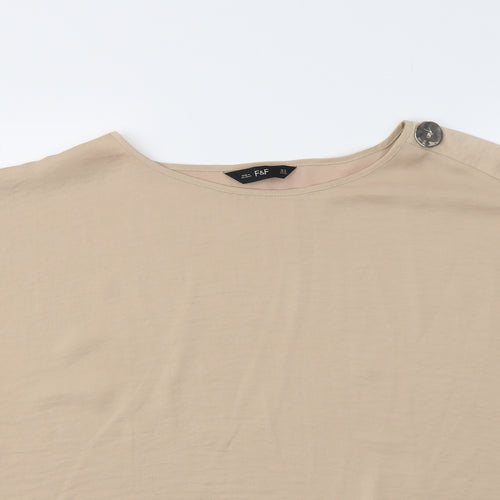 F&F Womens Beige   Basic Blouse Size 14
