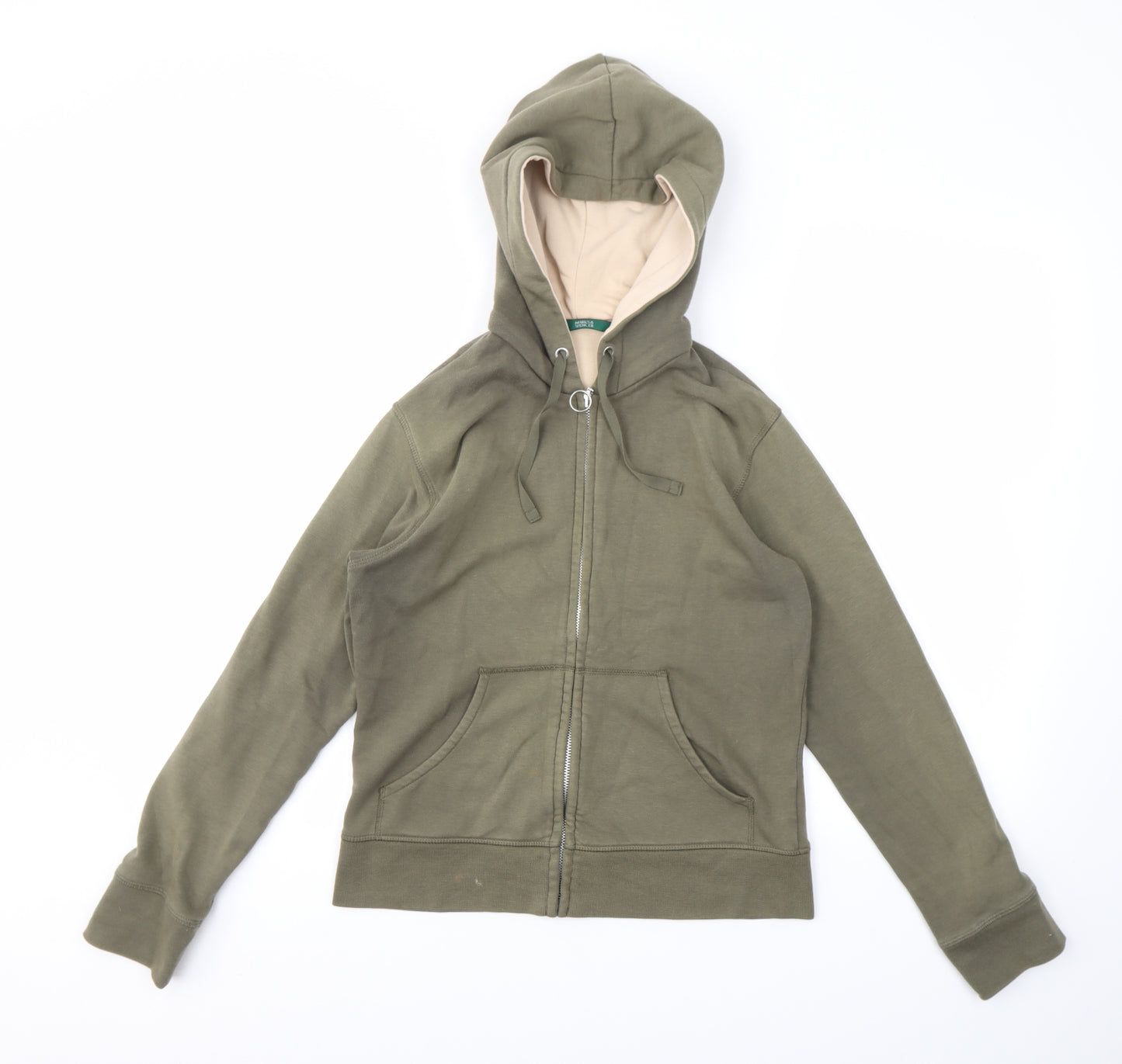 M&S Womens Green   Full Zip Jumper Size 10