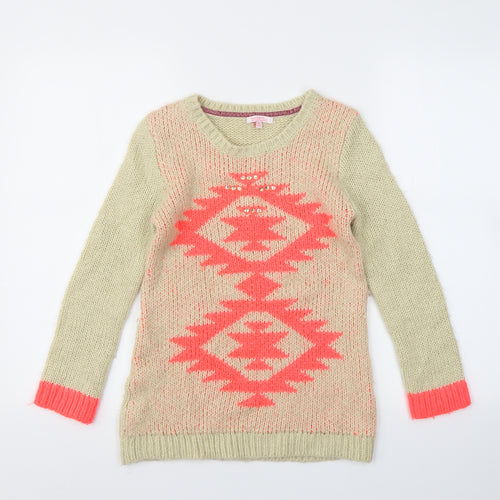 Debenhams Girls Beige   Jumper Dress  Size 9-10 Years
