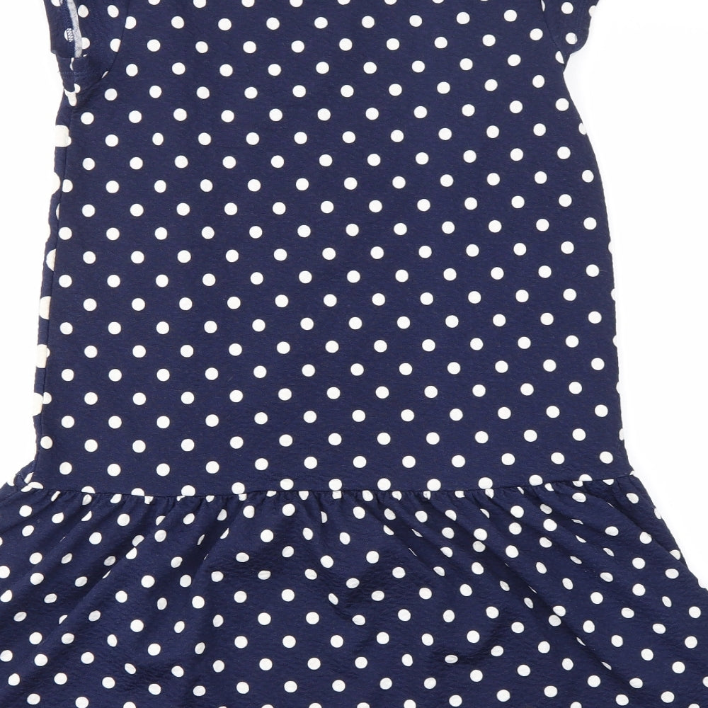 George Girls Blue Polka Dot  Fit & Flare  Size 11-12 Years