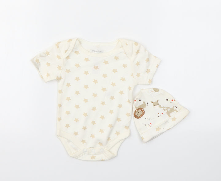 Pitter Patter Baby Multicoloured Animal Print Babygrow One-Piece Size 3-6 Months