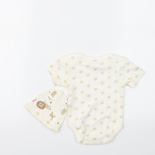 Pitter Patter Baby Multicoloured Animal Print  Babygrow One-Piece Size 3-6 Months