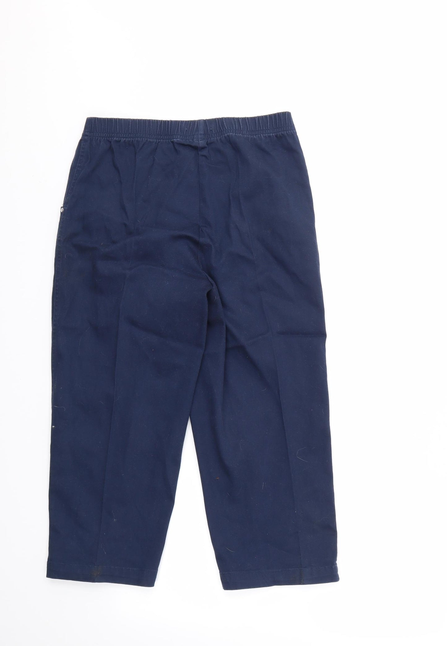Signature Womens Blue   Capri Trousers Size M L32 in - STRECHY WAISTBAND