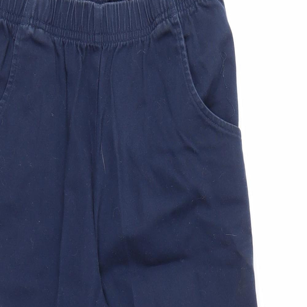 Signature Womens Blue   Capri Trousers Size M L32 in - STRECHY WAISTBAND