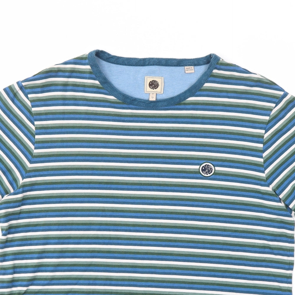 PRETTY GREEN  Mens Multicoloured Striped   T-Shirt Size M