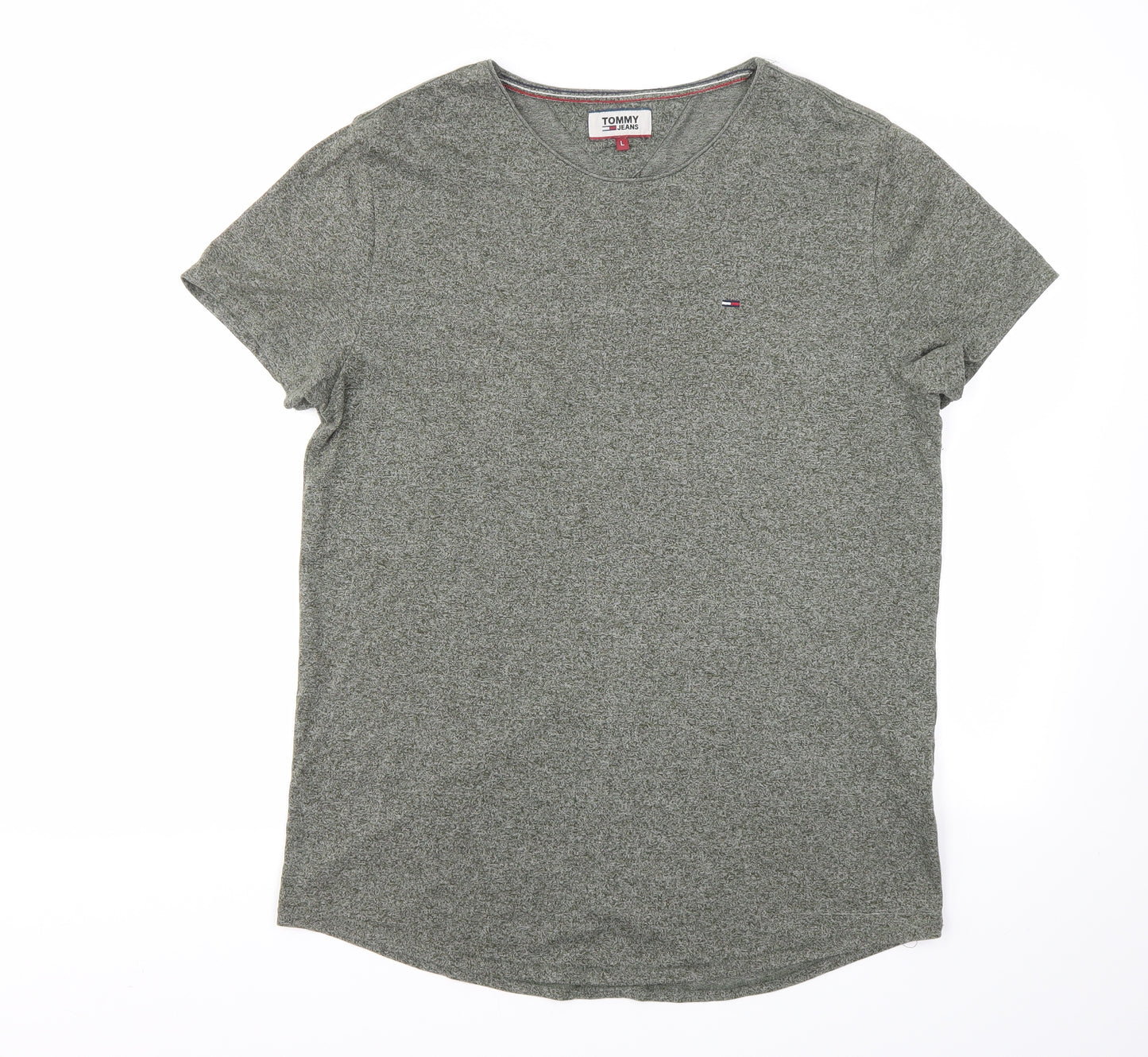 TOMMY JEANS  Mens Green    T-Shirt Size L