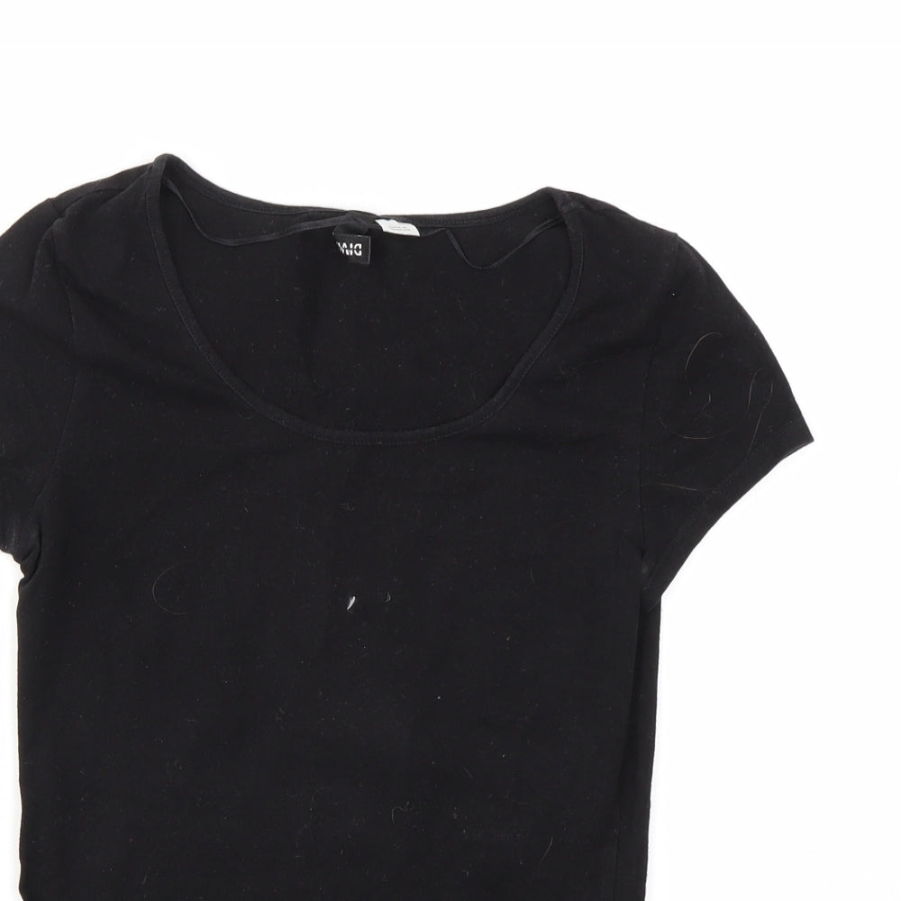 H&M Womens Black   Basic T-Shirt Size 8