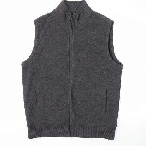 M&S Womens Grey   Full Zip Jumper Size M
