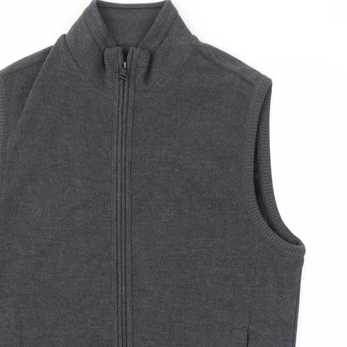 M&S Womens Grey   Full Zip Jumper Size M