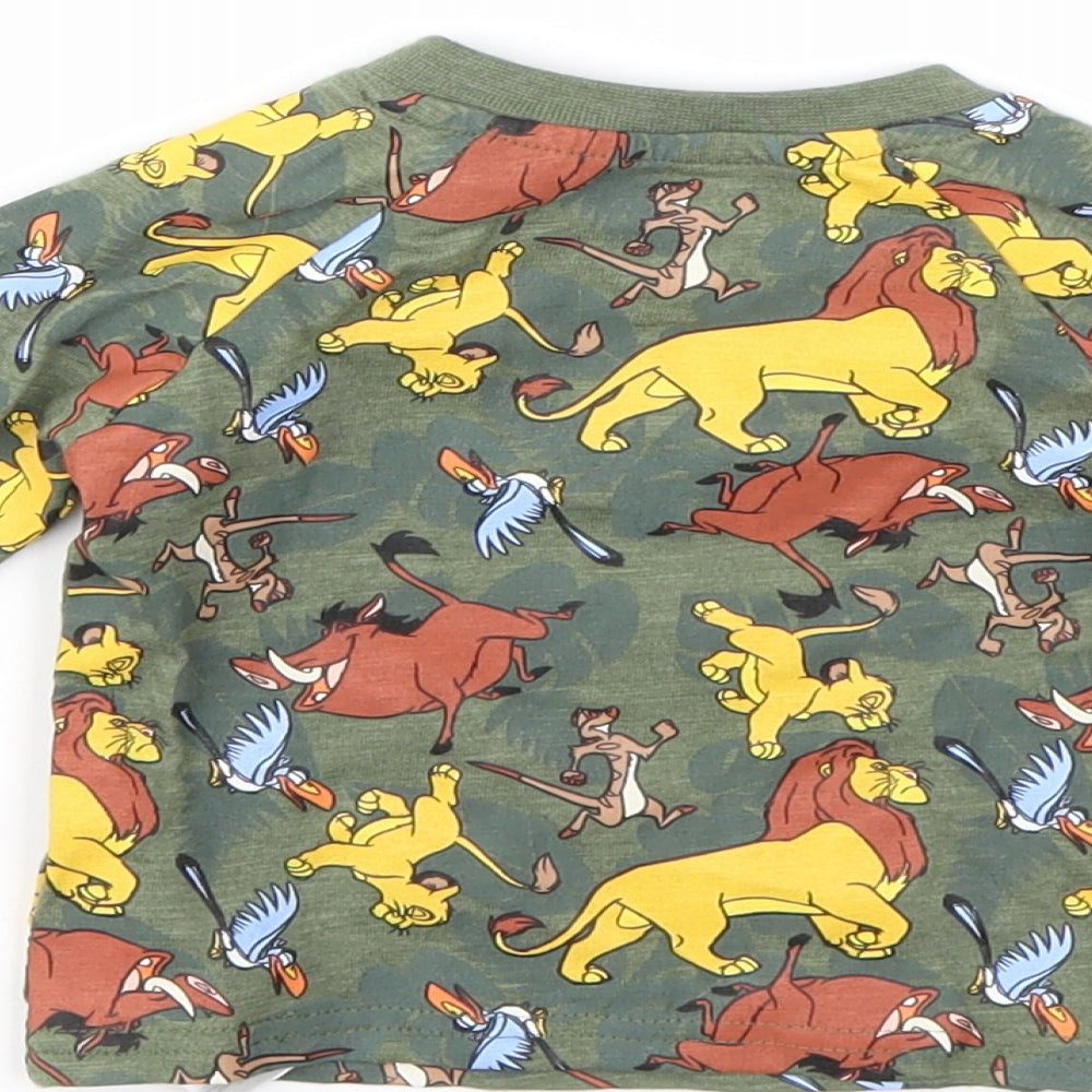 Primark Boys Multicoloured Animal Print  Basic T-Shirt Size 3-6 Months