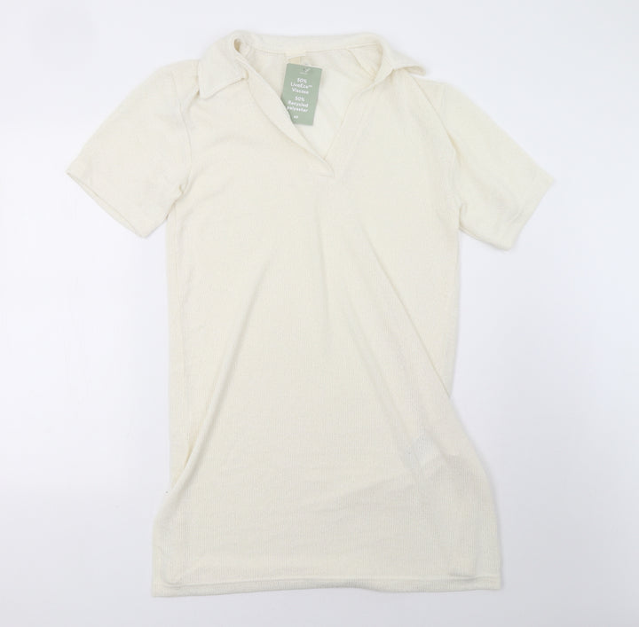 H&M Womens White A-Line Size S