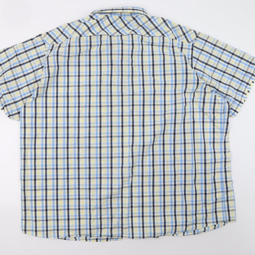 Henri Lloyd Mens Yellow Check   Button-Up Size 3XL