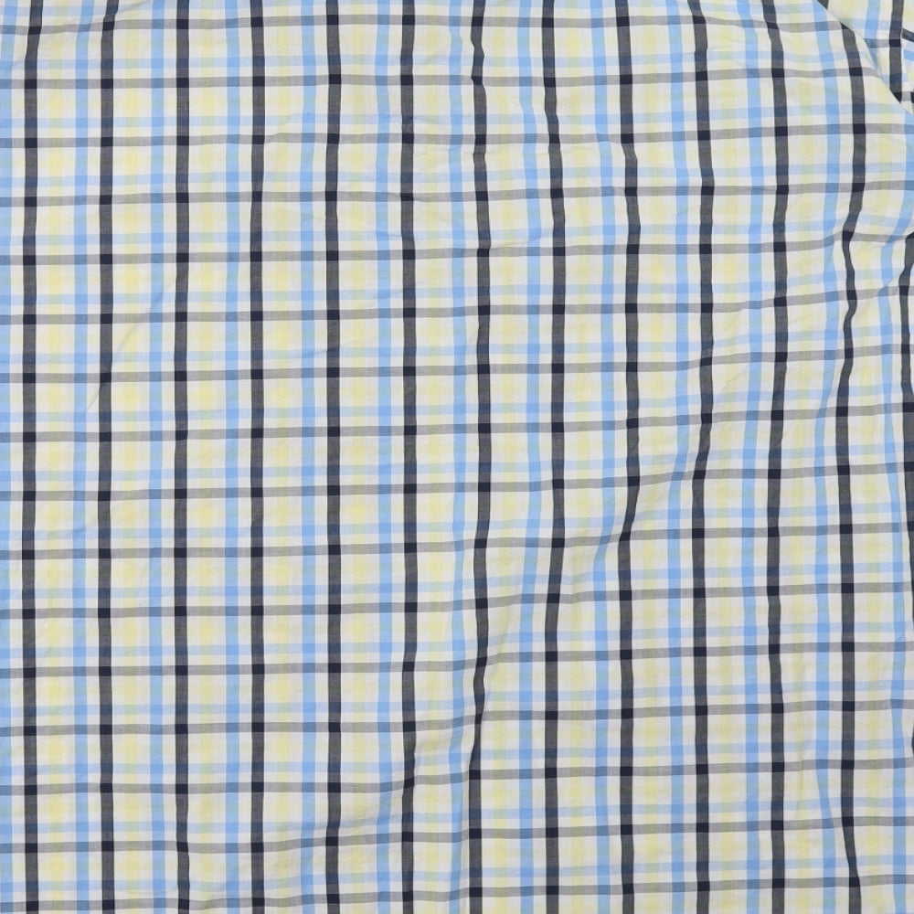 Henri Lloyd Mens Yellow Check   Button-Up Size 3XL