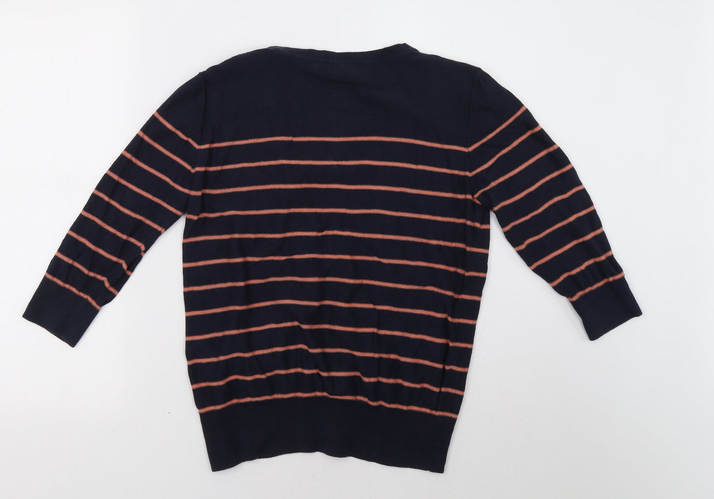 Oasis Womens Blue Striped  Cardigan Jumper Size L