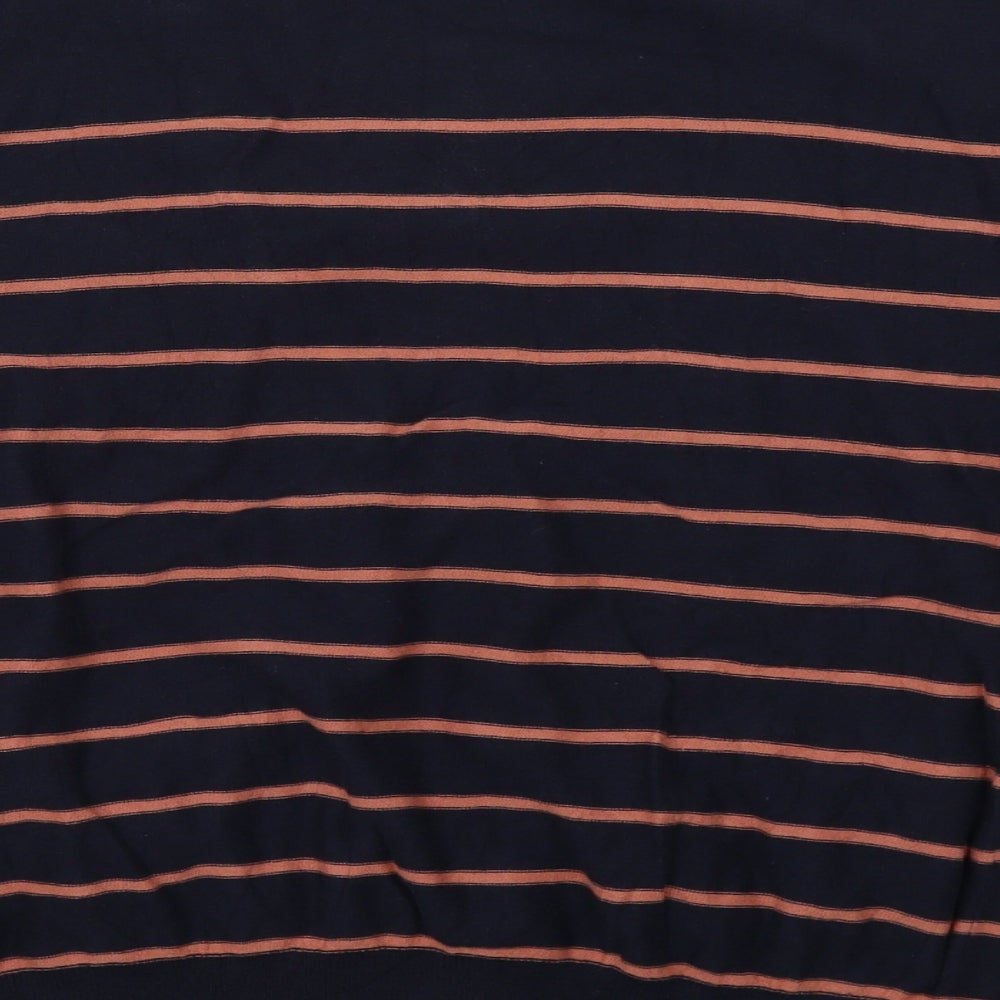 Oasis Womens Blue Striped  Cardigan Jumper Size L