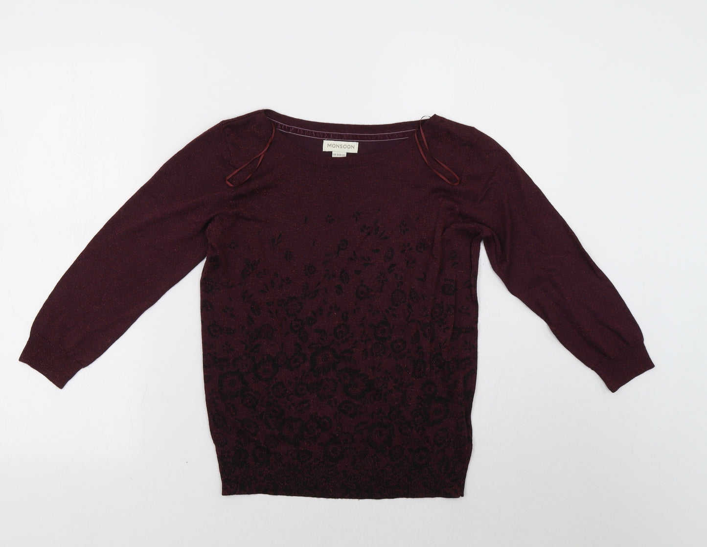 Monsoon Womens Purple   Pullover Sweatshirt Size 12