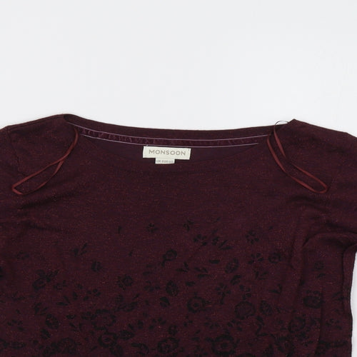 Monsoon Womens Purple   Pullover Sweatshirt Size 12