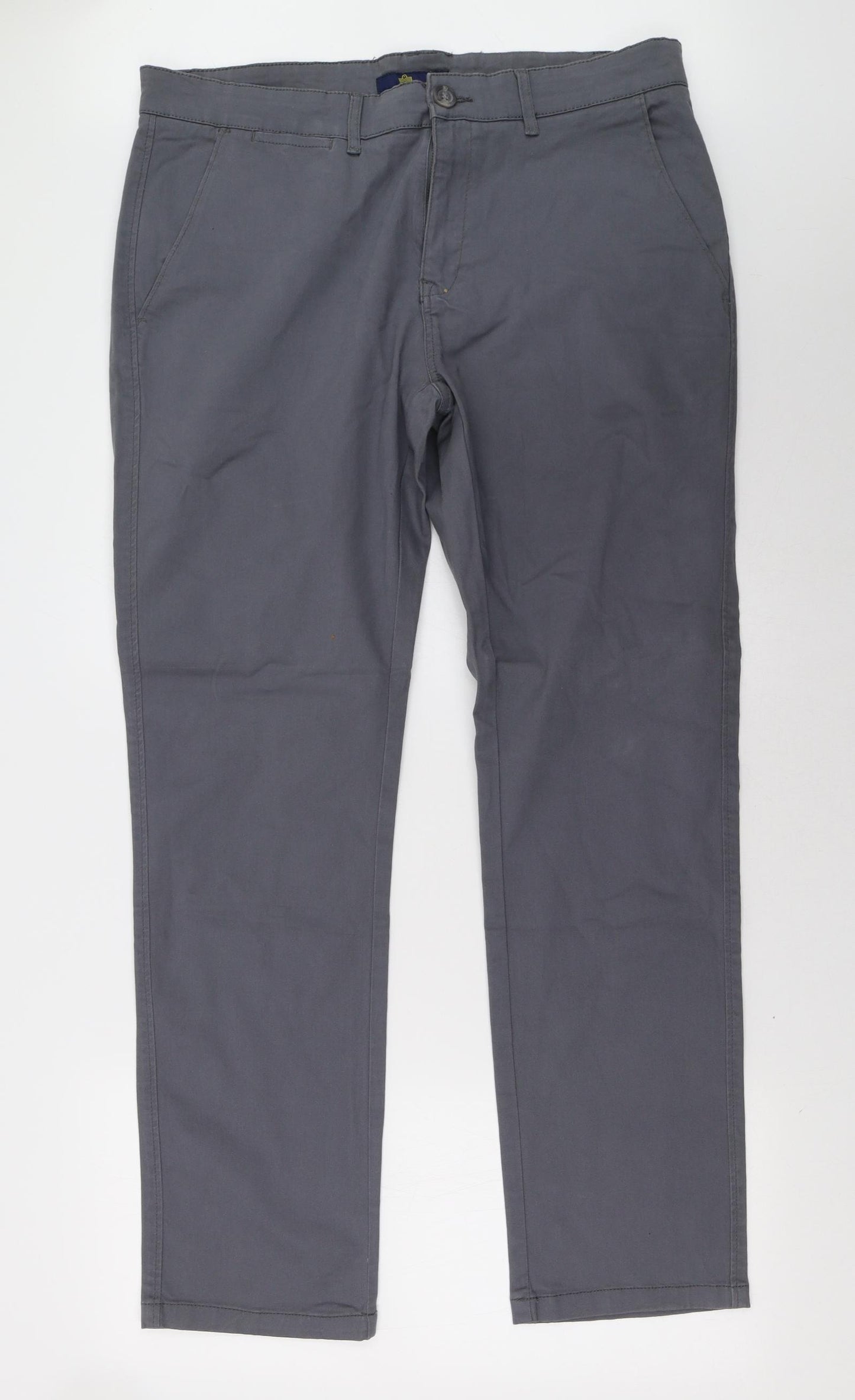 Admiral Mens Grey   Chino Trousers Size 36 L32 in