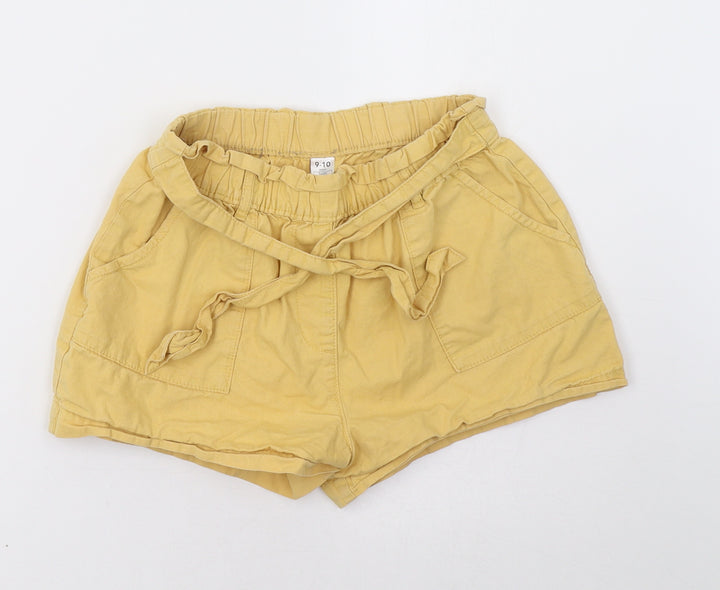 George Girls Yellow   Sweat Shorts Size 9-10 Years