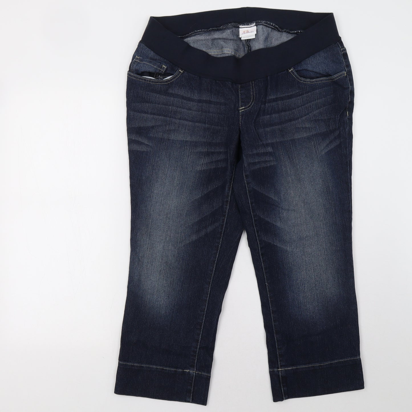 Motherhood Maternity Womens Blue   Cropped Jeans Size L L25 in