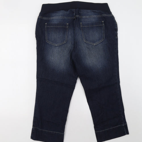 Motherhood Maternity Womens Blue   Cropped Jeans Size L L25 in