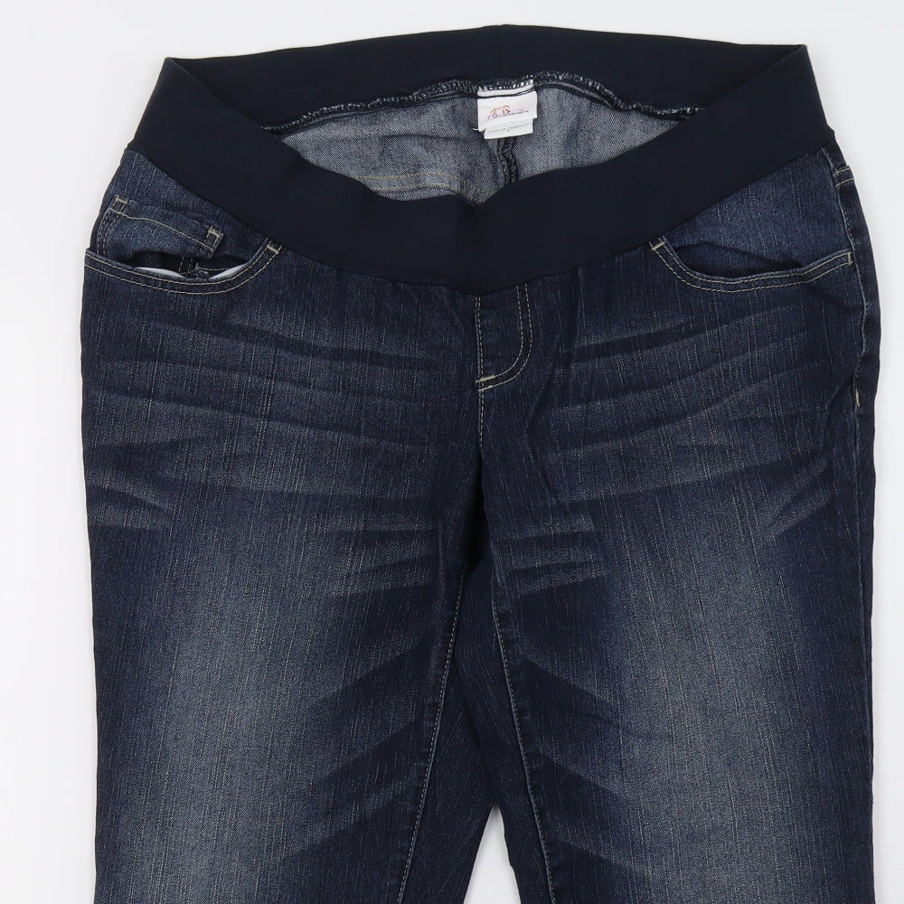 Motherhood Maternity Womens Blue   Cropped Jeans Size L L25 in