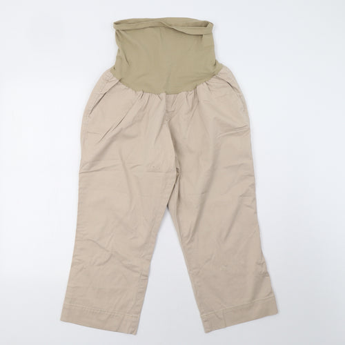 Motherhood Maternity Womens Beige   Cropped Trousers Size L L24 in
