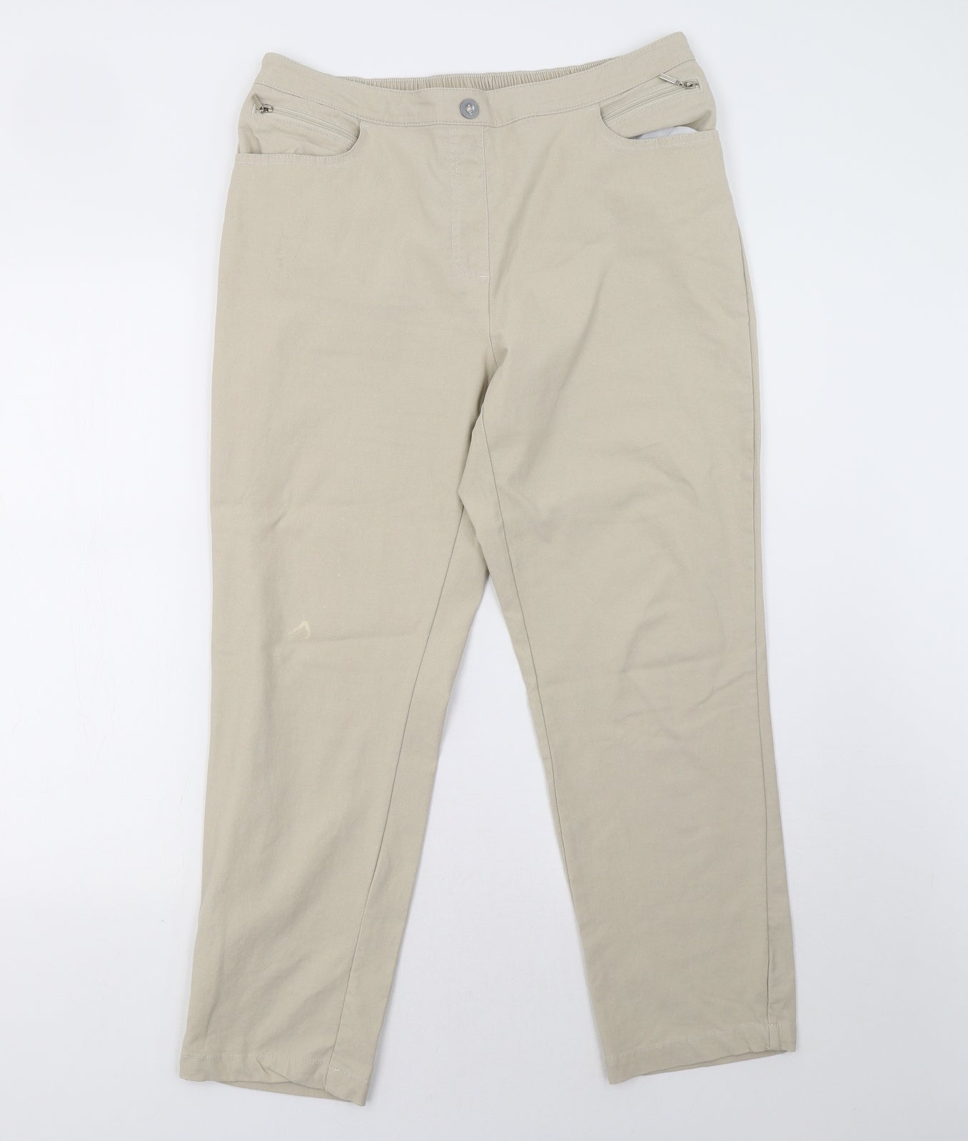 Preworn Womens Beige   Trousers  Size 18 L27 in