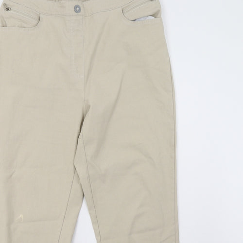 Preworn Womens Beige   Trousers  Size 18 L27 in