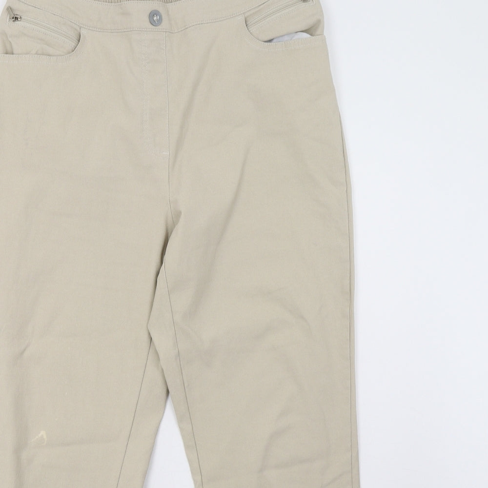 Preworn Womens Beige   Trousers  Size 18 L27 in