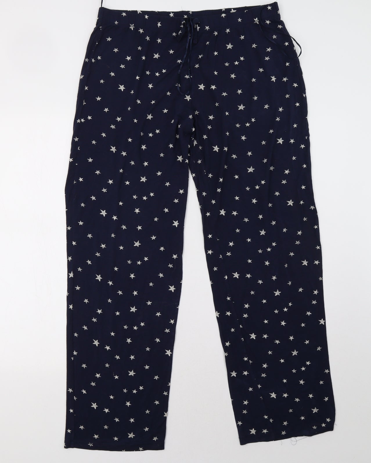 Marks and Spencer Womens Blue Polka Dot   Pyjama Pants Size 12