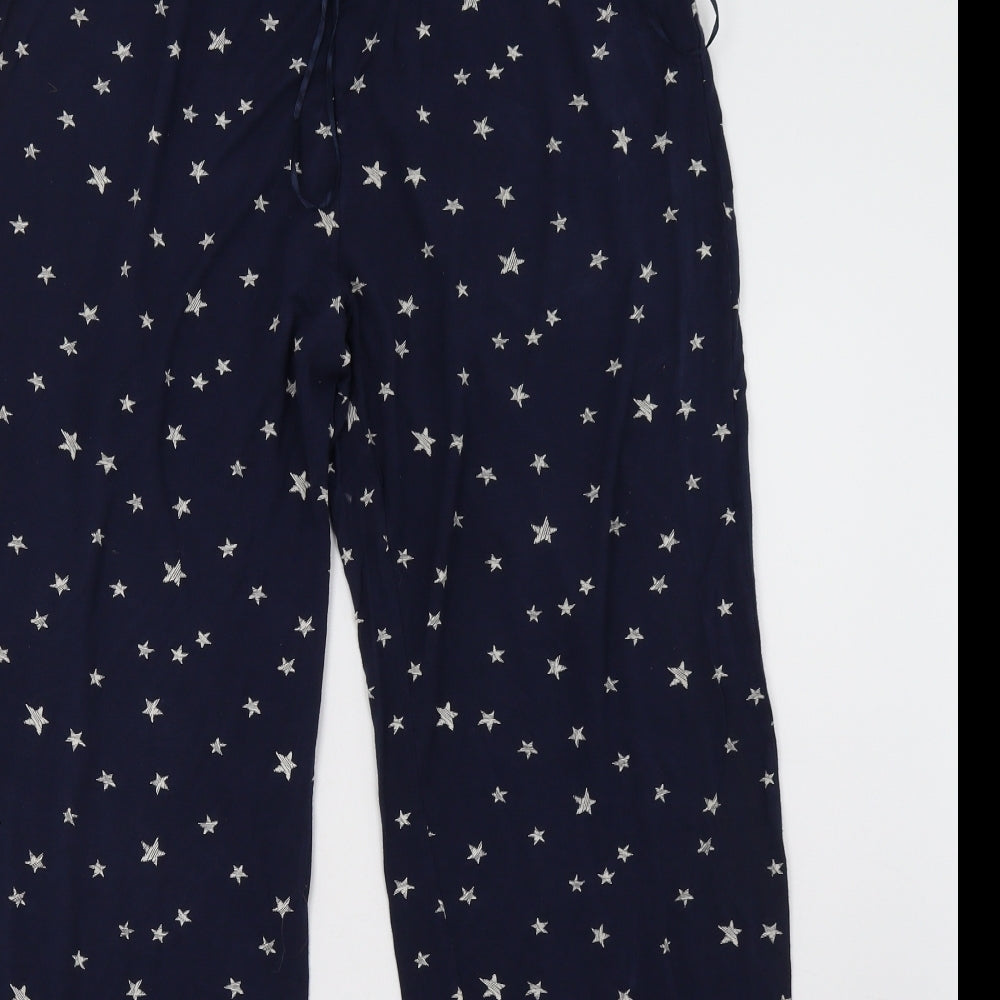 Marks and Spencer Womens Blue Polka Dot   Pyjama Pants Size 12