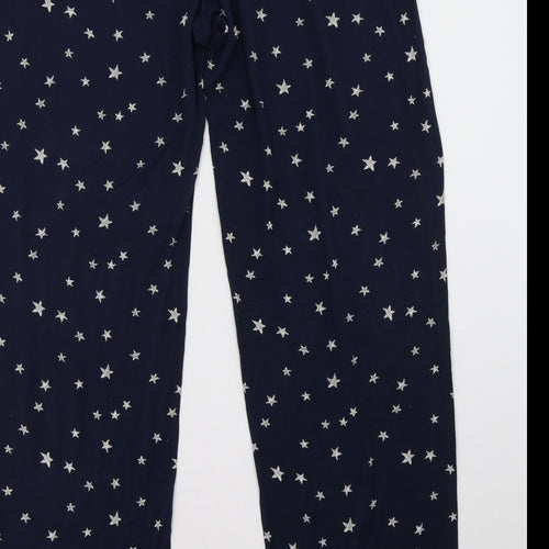 Marks and Spencer Womens Blue Polka Dot   Pyjama Pants Size 12