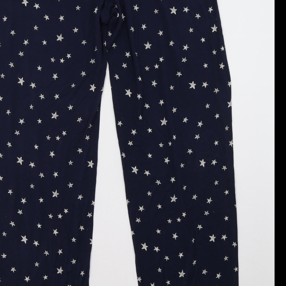 Marks and Spencer Womens Blue Polka Dot   Pyjama Pants Size 12