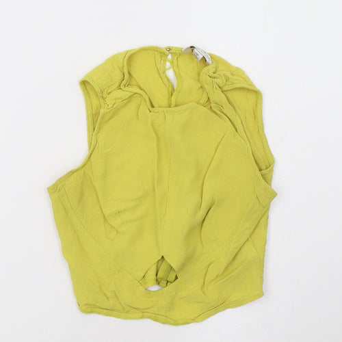 Miss Selfridge Womens Yellow   Cropped Tank Size 10