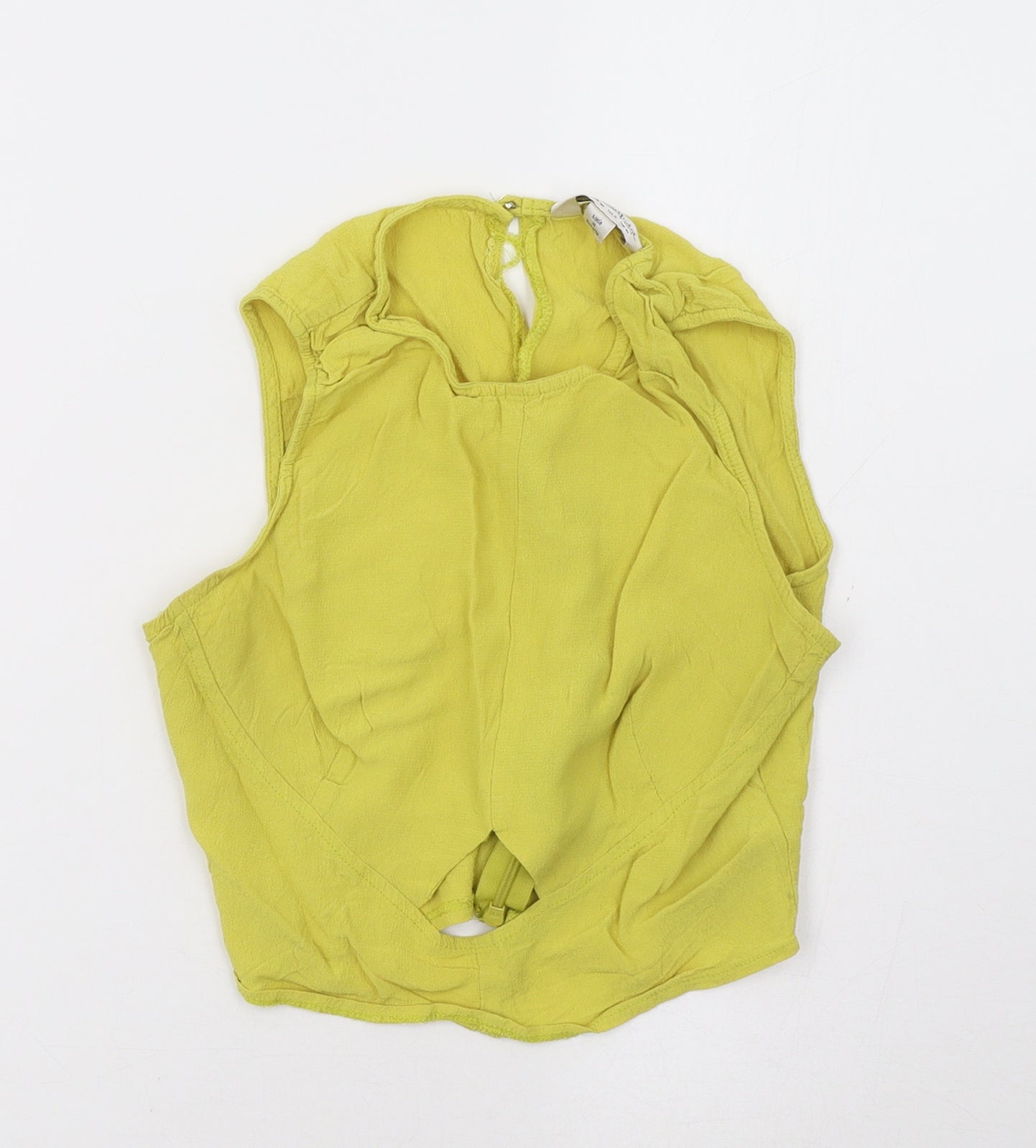 Miss Selfridge Womens Yellow   Cropped Tank Size 10